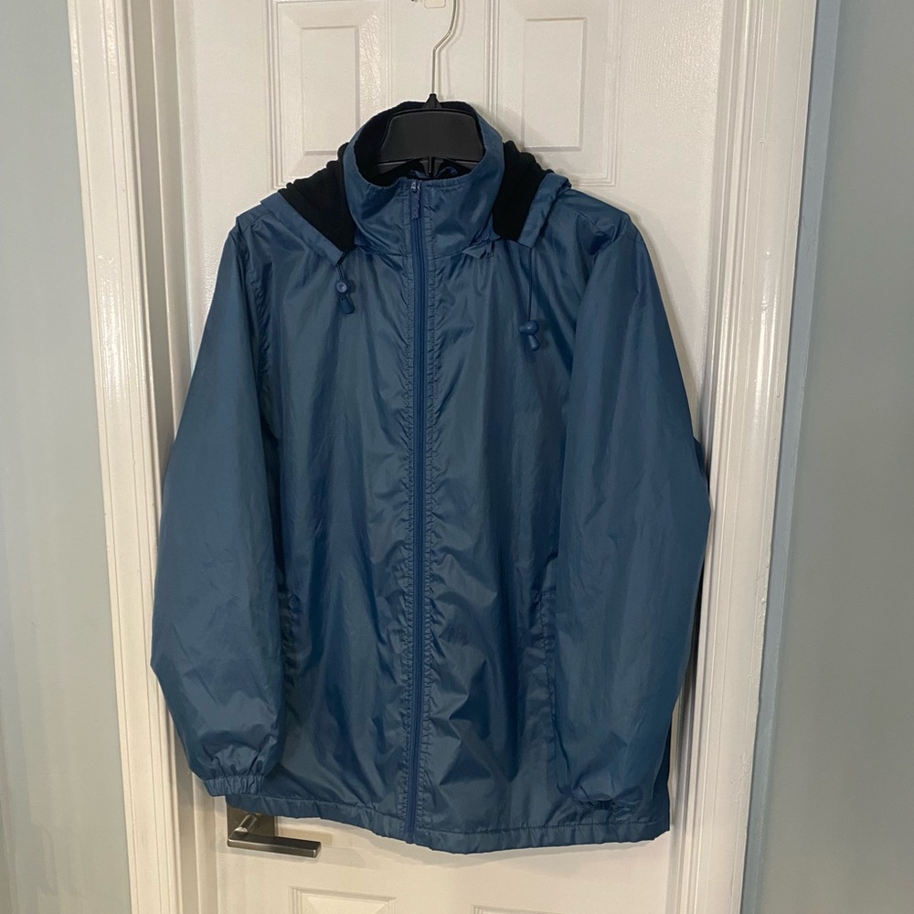 Totes Blue Windbreaker Jacket Sz large